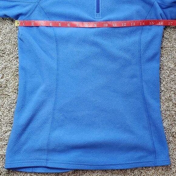 The North Face Blue Fleece 3/4 Zip Sweatshirt - Picture 3 of 6